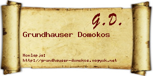 Grundhauser Domokos névjegykártya
