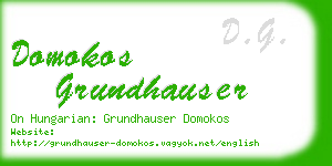 domokos grundhauser business card